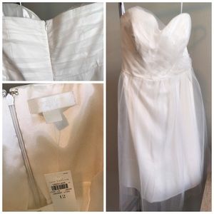 NWT White strapless Ann Taylor cocktail dress 💍